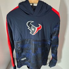NFL Team Apparel Youth Boys XL Houston Texans Hoodie Blue Red Camo Pullover NWT