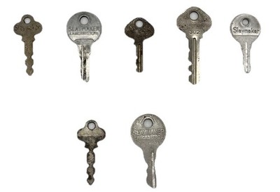 (QTY 7) Vintage Slaymaker Keys Different Shapes