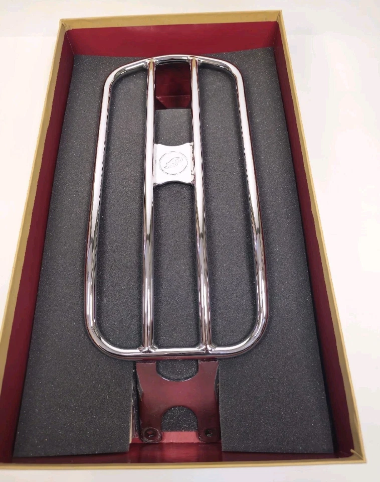 Indian Scout OEM Chrome Solo Luggage Rack Part # 2880900-156 In Original Box  - Image 2 of 4