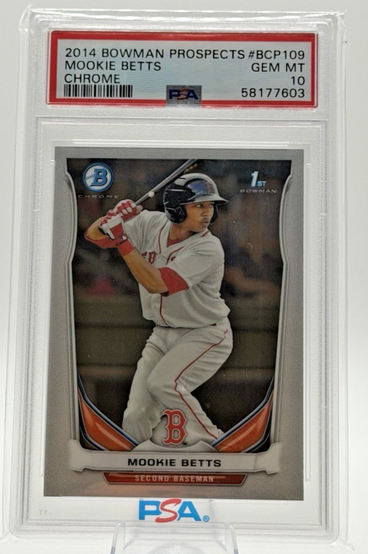 2014 Bowman Prospects #BP109 Mookie Betts RC Rookie PSA 10 GEM MINT GC0627