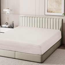 100 Egyptian Cotton Fitted Sheet Queen Size Only, 600 Thread Count, 8"-16" D...