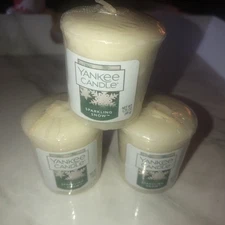 Yankee Candle 3x Sparkling Snow Votive Sampler Candles Free Ship ~New & Sealed