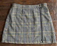 Abercrombie Fitch Mini Skirt Sz M Wool Blend Glen Plaid Academia Preppy Y2K