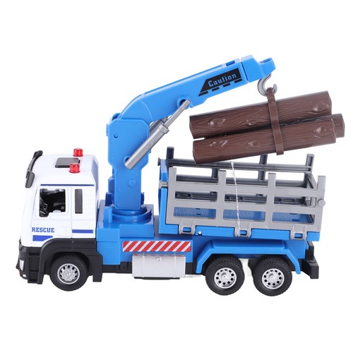 Blue Logging Truck Toy 1:32 Log Vehicle Model With Light Music Effect For 6 MF - Picture 12 of 12