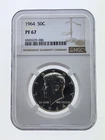 1964 Proof Silver Kennedy Half Dollar, NGC PF67