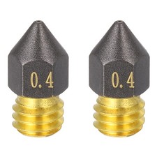2 Pcs 0.4mm MK8 Brass PTFE Nozzles M6 Thread 3D Printer Nozzle Accessories