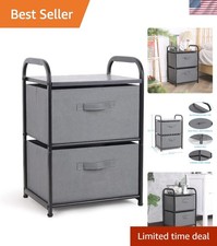 Compact 2 Drawer Storage Dresser   Perfect for Bedroom, Living Room  Nursery