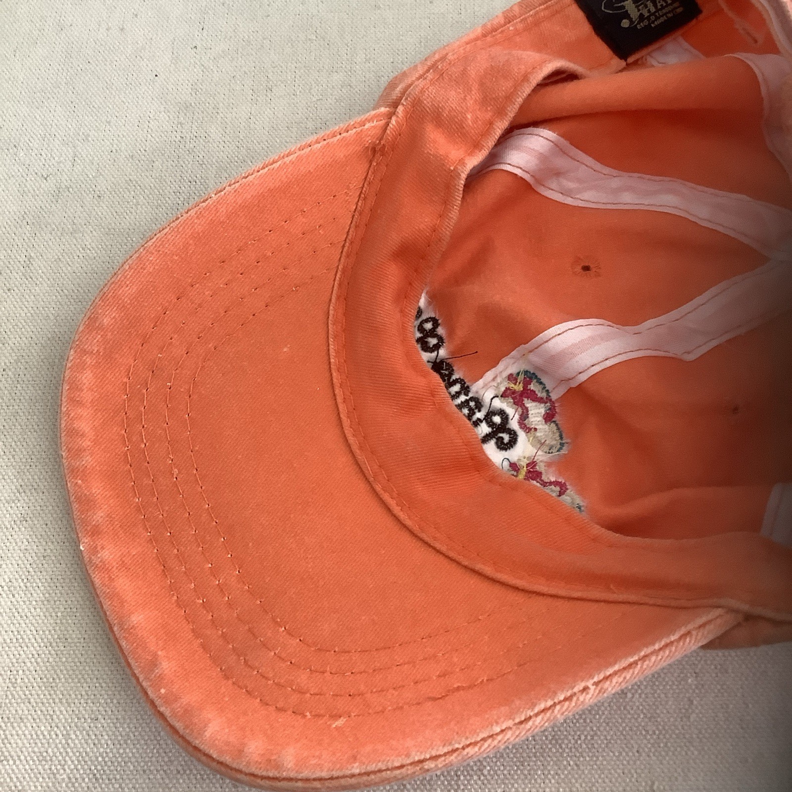 CAPE COD Hat Orange Cap Strap Back Adjustable Fad… - image 8