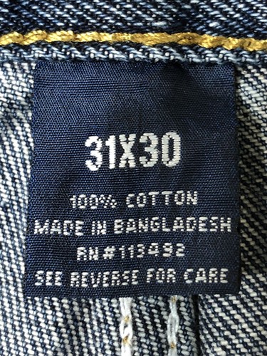 Jeans denim blu gamba dritta uomo marca RK originali da lavoro taglia 31 x 30 - Foto 7 di 8