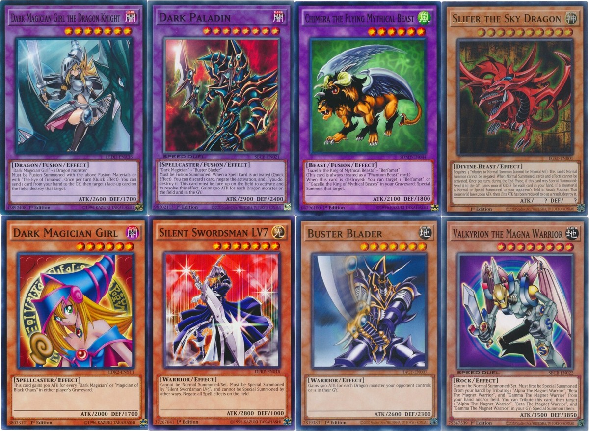 Yugioh Yami Yugi Complete Deck - Dark Magician Slifer the Sky Dragon Girl -  NM