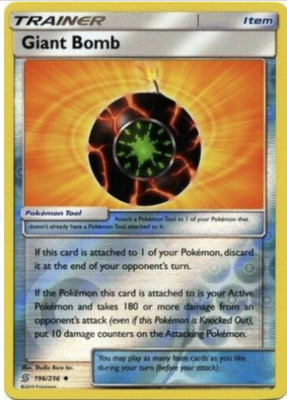 Pokemon - Unified Minds - Giant Bomb - Reverse Holo - 196/236  - NM/M - New