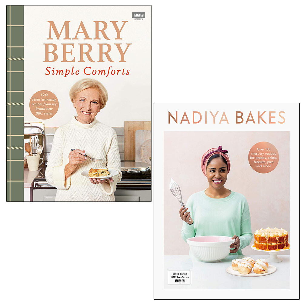 Mary Berry Simple Comforts and Nadiya Bakes 2 Books Collection Set Hardback NEW