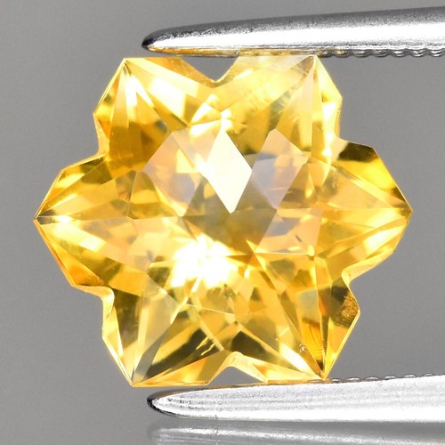 ๐ 2.54ct 8.7x8.7mm VS Snowflake Natural Yellow Citrine - Brazil Gem