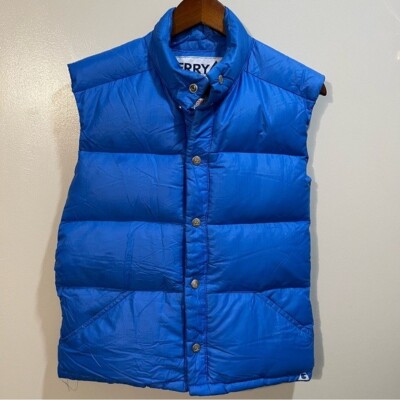 Vintage GERRY Blue Quilted Down Navy Vest Made in USA
