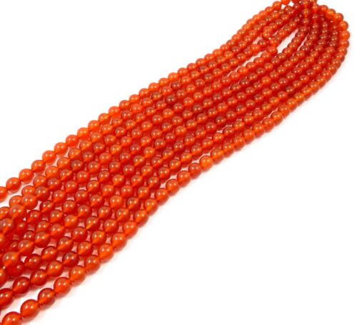 100% Natural Carnelian 8mm Beads 15 Inch 1 Strand Loose Gemstone Jewelry S100 - Photo 1 sur 4