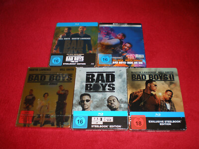 5 x Bad Boys Steelbook-Blu-ray -Smith + Lawrence- out of print-siehe Fotos-NEU