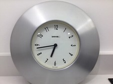 1990s BASKERVILLE Wall Clock Retro Style Wide Frame Aluminium Metal PARTS ONLY