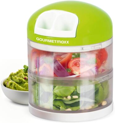 GOURMETmaxx Multi Zerkleinerer Zwiebel Schneider 2-fach Gemüse Häcksler Hacker
