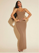 Khaki SXY Solid Bodycon Cami Dress Sz XS S M L XL