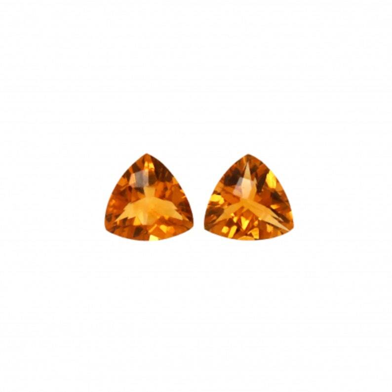 Ct Citrine Trillion Cut Loose Gemstones for Jewelry Making
