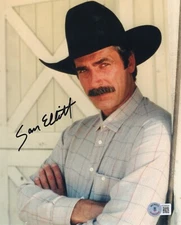 Sam Elliott TOMBSTONE Autographed Signed 1883 8x10 Photo YELLOWSTONE Beckett BAS