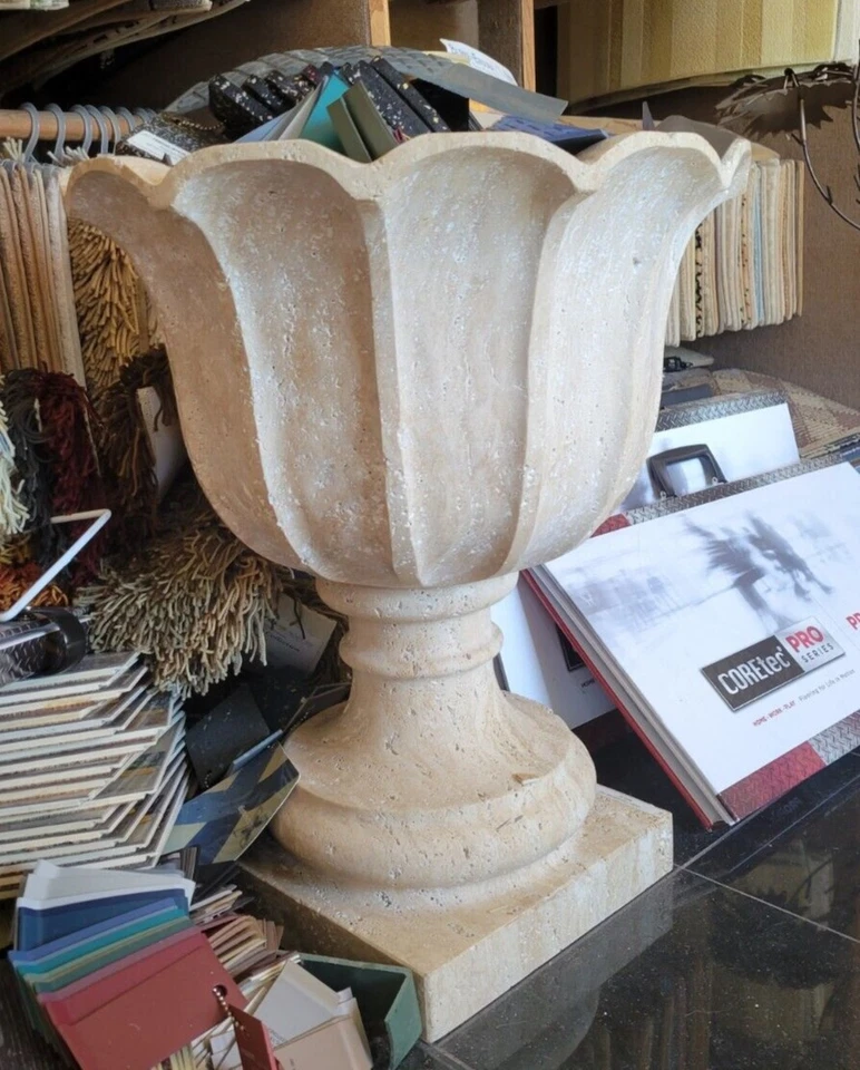 URNAS JARDINERAS PIEDRA NATURAL TRAVERTINO PADUA DISEÑO COLOSAL 26,5 PULGADAS 7K NUEVAS Foto 3 de 4