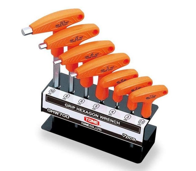 TONE GRIP HEX WRENCH SET (2.5/3/4/5/6/8/10mm) GHW700 MADE IN JAPAN eBay