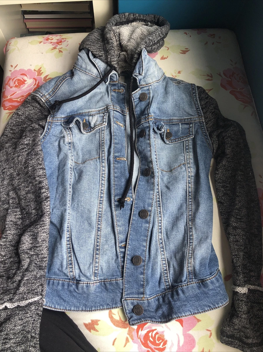 Black denim jacket target top