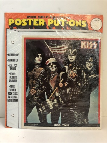 SEALED - 1976 KISS TOUR Mini Self Adhesive POSTER " PUT ONS"