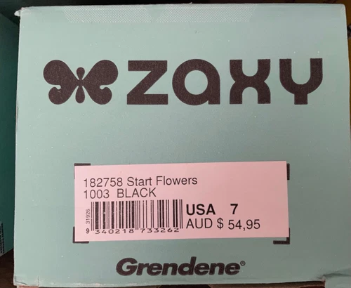 Zaxy Flowers Grendene Black