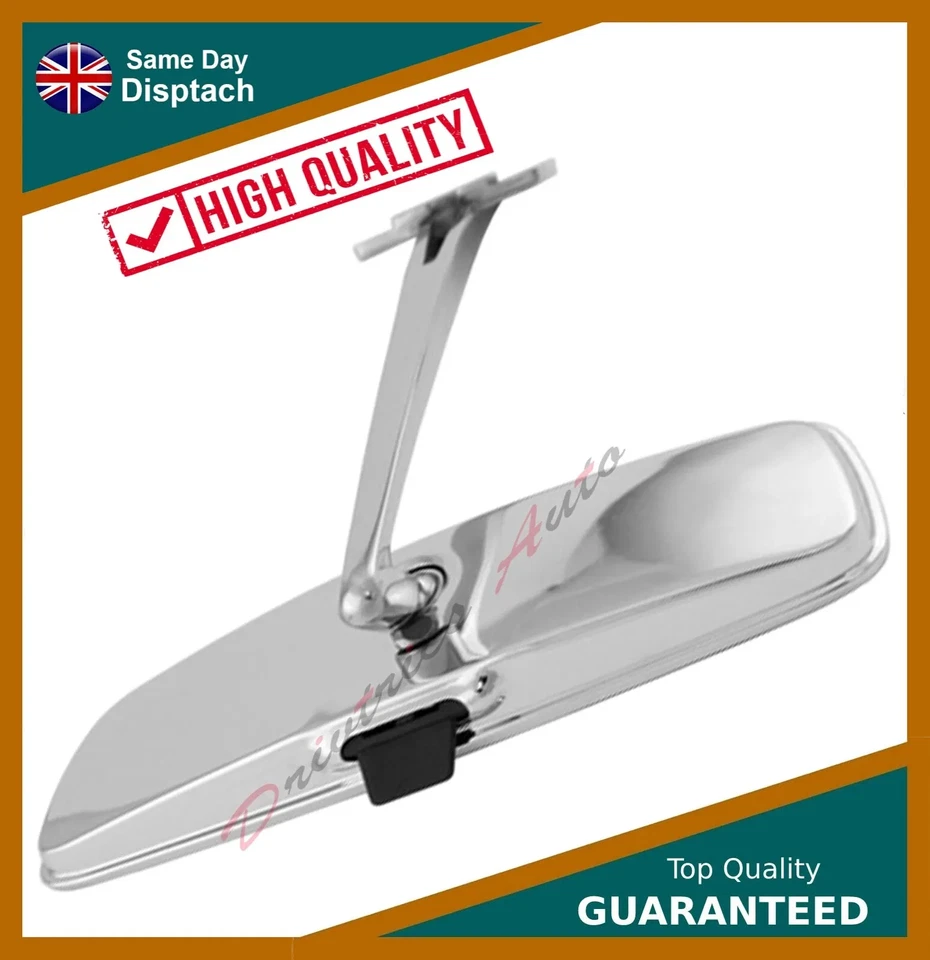 PORSCHE 911, 912 (1965-1977) INTERIOR INSIDE REAR VIEW MIRROR CHROME 90173101020 - Image 2 of 3