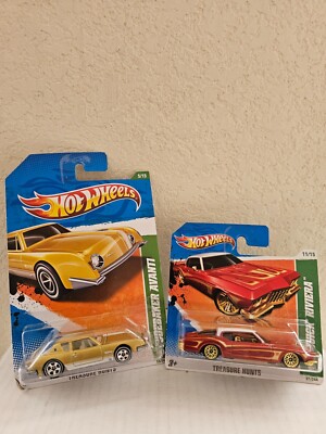Hot Wheels Lot 2x Treasure Hunt Studebaker Avanti / Buick Riviera Short Card F19