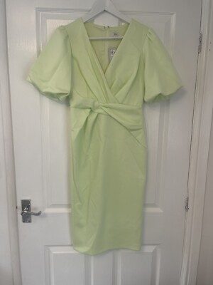 River Island Dress Lime Green Evening Wedding Guest New With Tags Size 8  RRP 50 | eBay UK