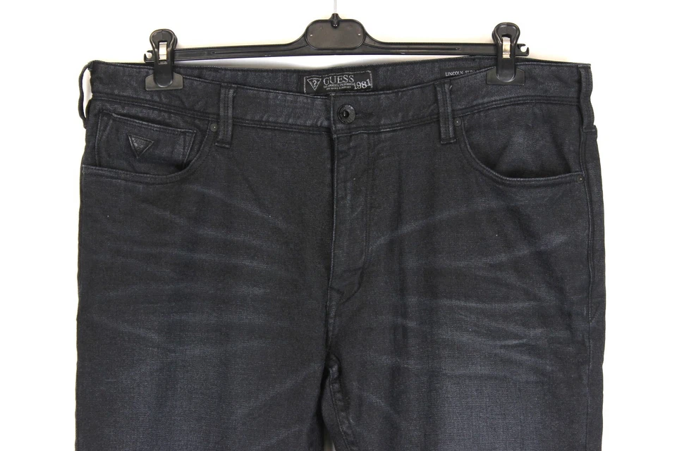 GUESS Lincoln Slim Straight Men's Jeans Size W40 L34 Grey Stretch Zip Fly k6275 - Image 4 of 4