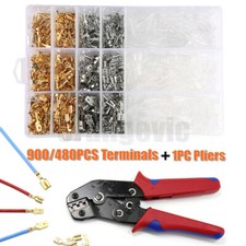 900/480PCS Male Female Spade Terminals Wire Crimp Connectors Kit 2.8/4.8/6.3mm