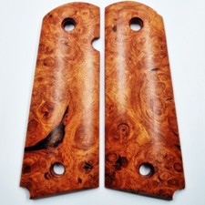 New COLT 1911 Full Size KIMBER Exotic Afzelia Burl Wood Grips Handcraft 36