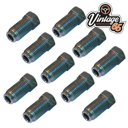 10 Imperial Brake Pipe Fittings Unions 3/8" UNF 24Tpi Long Shouldered 3