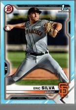 2021 Bowman Draft Sky Blue #BD162 Eric Silva /499 