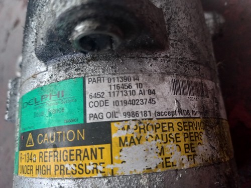 mini cooper s r53 ac air conditioning pump 01139014 - Picture 5 of 5