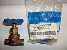Johnson Controls Shut Off Hand Valve 1/2" Tube to 1/2" Tube Solder F-1000-99 