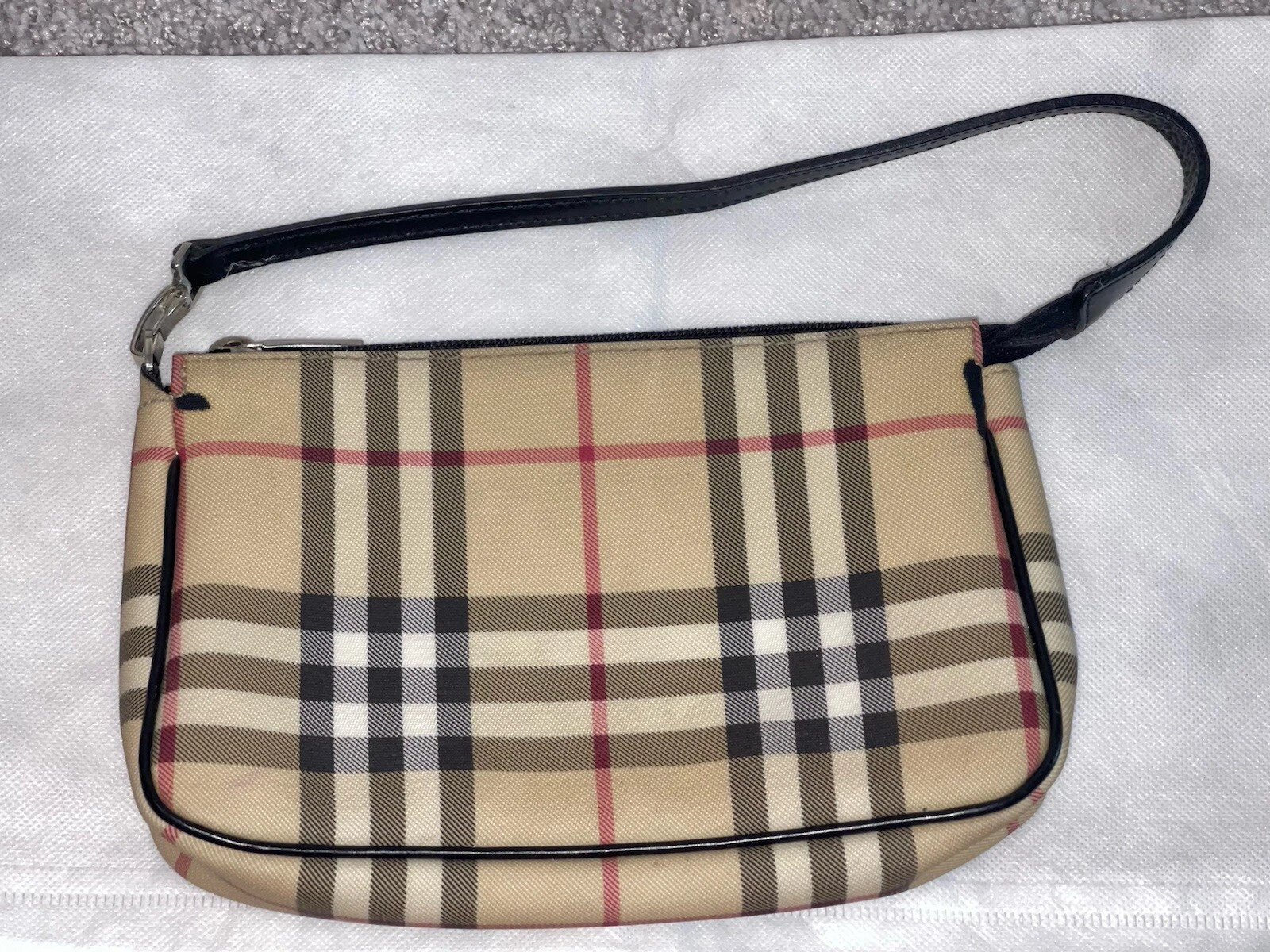 Borsa Burberry Vintage Beige Nova Check Borsa a mano Y2k anni '90 Borsa Borsa RARA