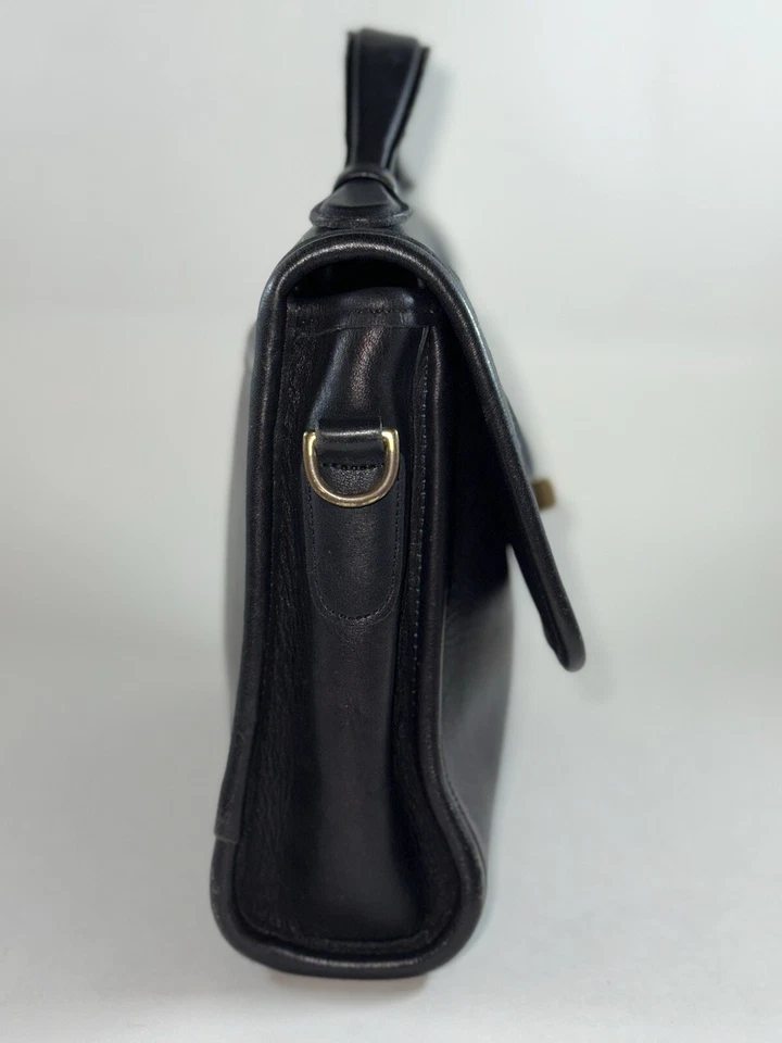 Bandolera Coach Court 9870 de colección negra ~ atemporal ~ clásica Foto 4 de 4