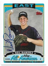 NEIL RAMIREZ CERTIFIED Signed Auto 2006 Topps AFLAC card #NR Texas Rangers /240