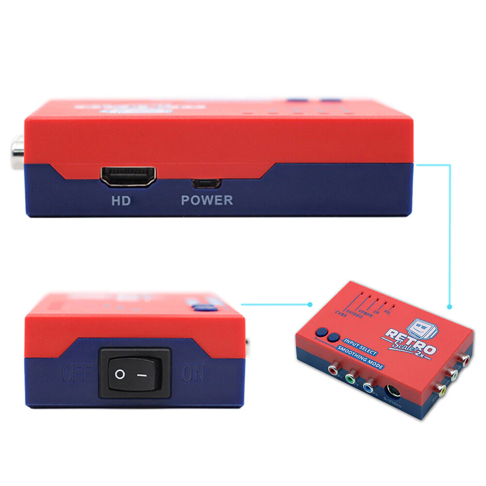 RetroScaler2x AV to HDMI UpScaler Converter Atari 2600 PLAYSATION PS1
