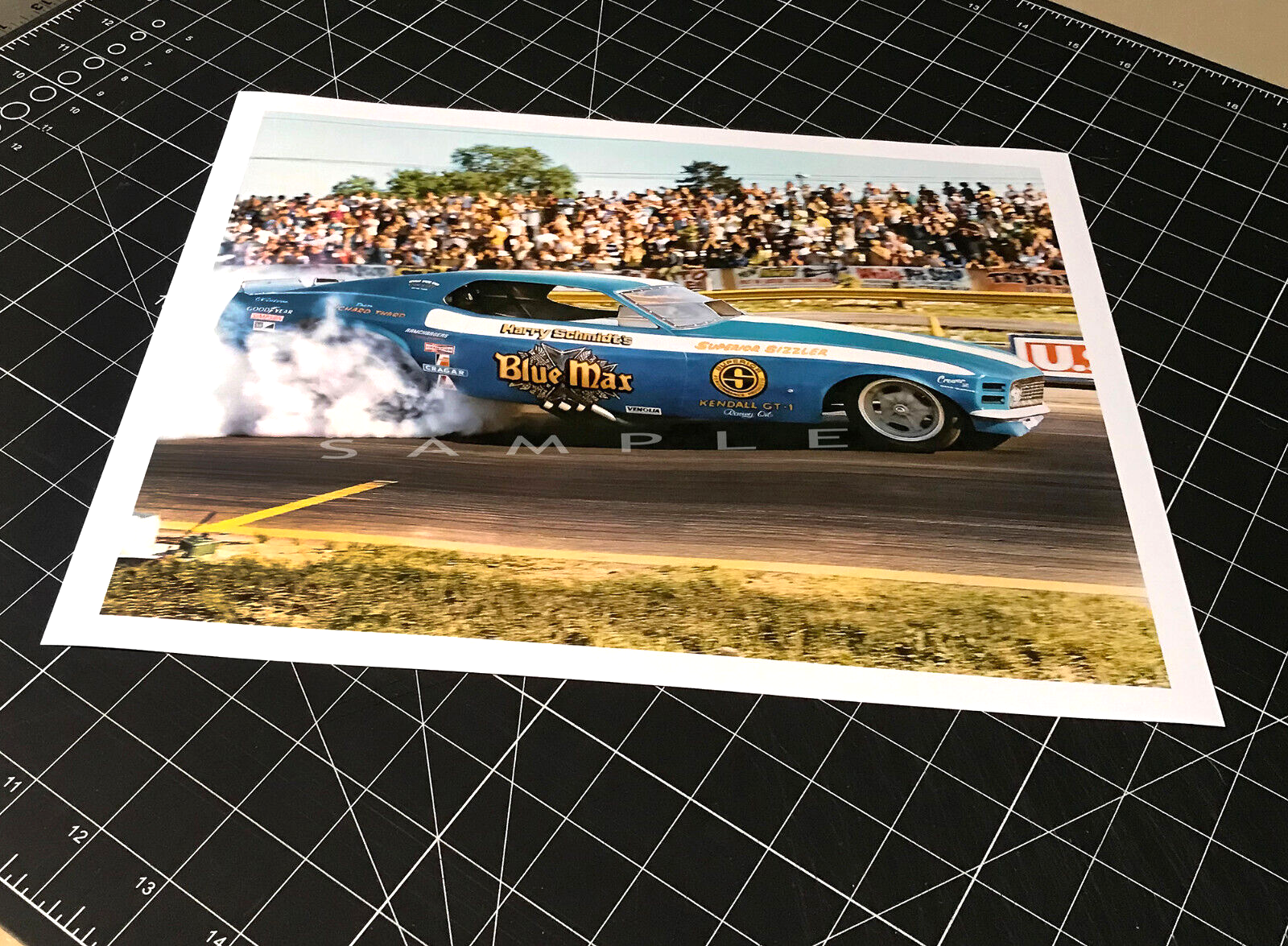 Blue Max Funny Car Drag Racing Fine Art Print 11
