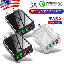 3PACK 3 Port Fast Quick QC 3.0 USB Hub Wall Charger Power Charge Adapter US Plug