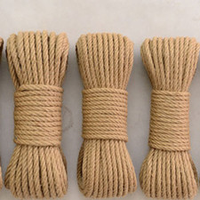 50 Meters Nature Jute Rope Twisted Hemp Cord Craft Handmade Material 8 /10 /12mm