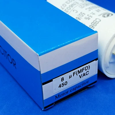 SIMPSON WESTINGHOUSE ELECTROLUX DRYER RUN CAPACITOR 8uF 2pins 0588400004 0226