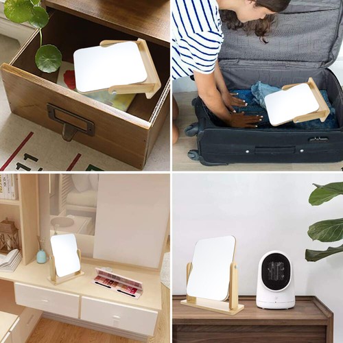 Rotating Vanity Mirror Makeup with Stand Mirrors for Bedroom Travel - 第 8/12 張圖片