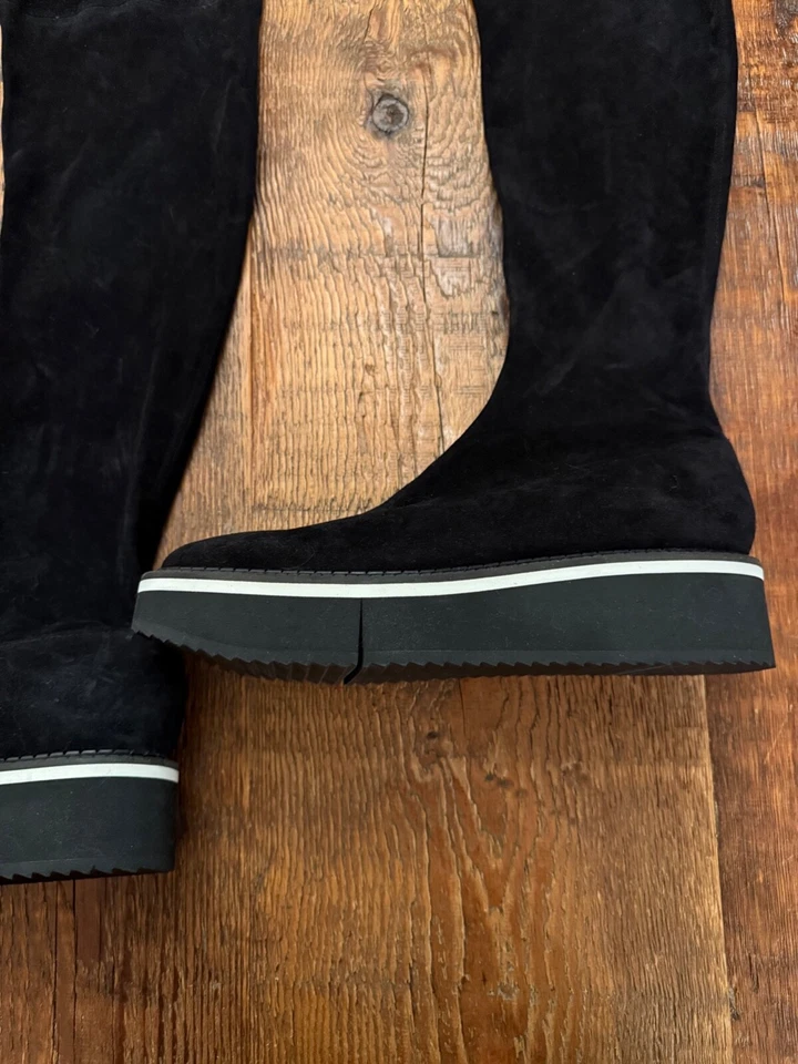 Botas hasta la rodilla con calcetín para niño Robert Clergerie - gamuza negra - (41,5 / EE. UU. 11) - ¡Como nuevas! $795 Foto 4 de 4